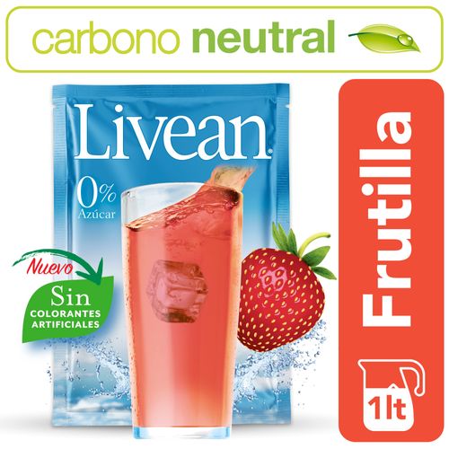 Jugo Livean Frutilla 10 un. 7g c/u Display 10 unidades