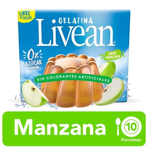 Gelatina Livean Manzana Verde 20g