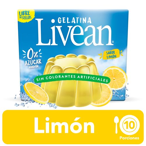 Gelatina Livean Limón 20g