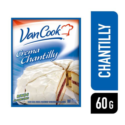 Crema Chantilly en polvo Van Cook 60g Display 12 unidades