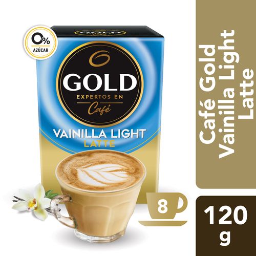 Café Gold Vainilla Light Latte Display 8 unidades