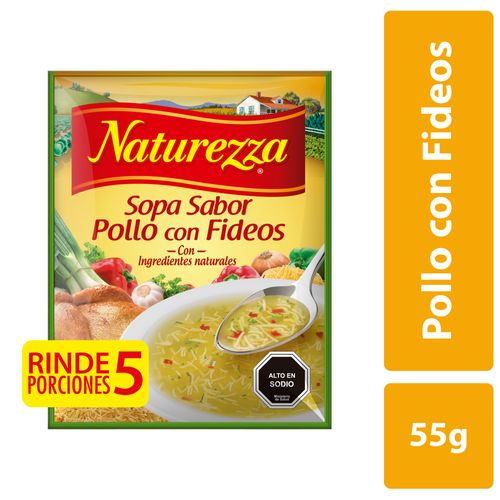 Sopa Pollo Fideo Naturezza 55g Caja 18 unidades
