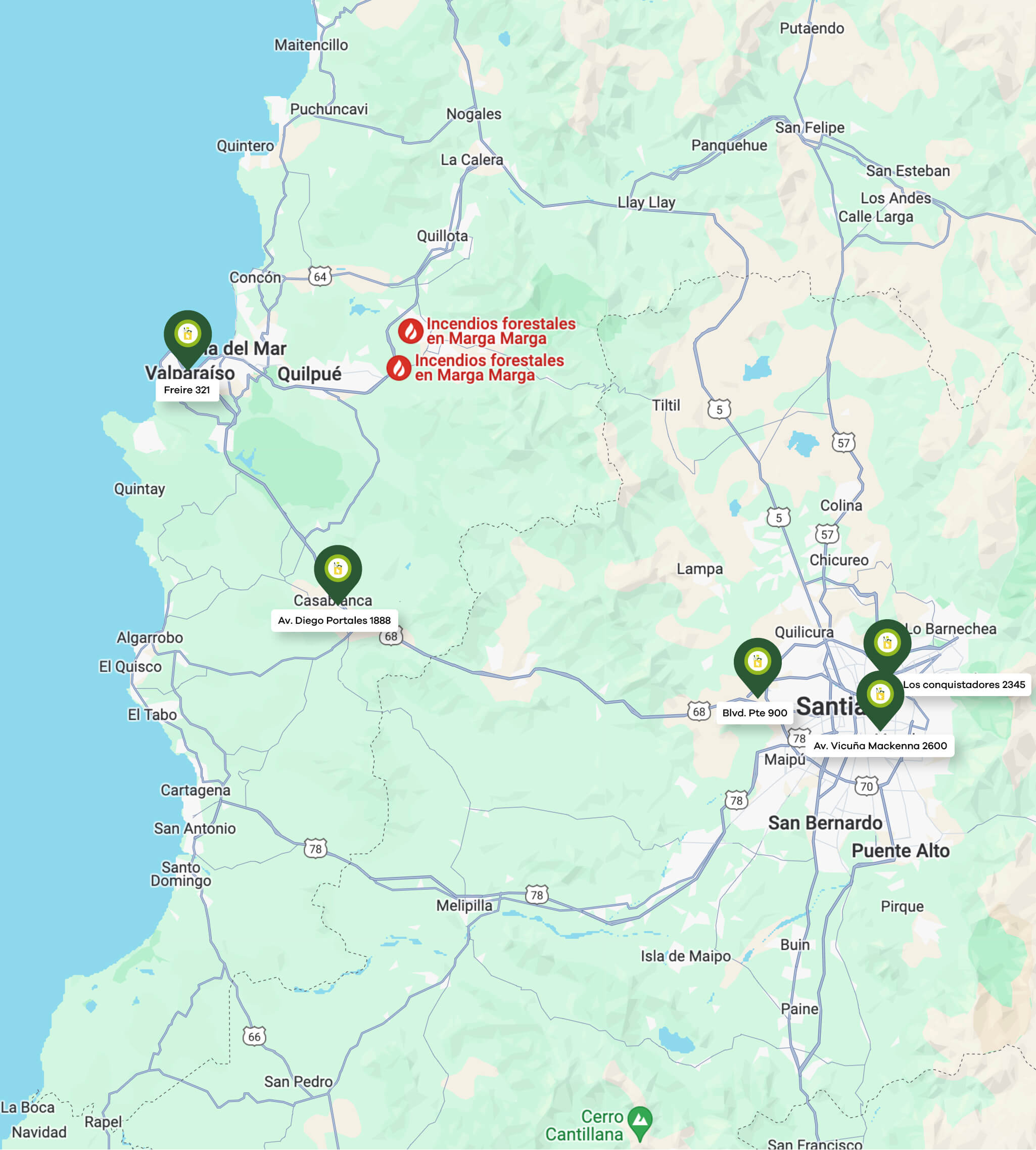 Mapa de centros de Emporio